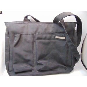 Totes Black All-weather Tote Bag Carry-On Shoulder Strap Zip Close